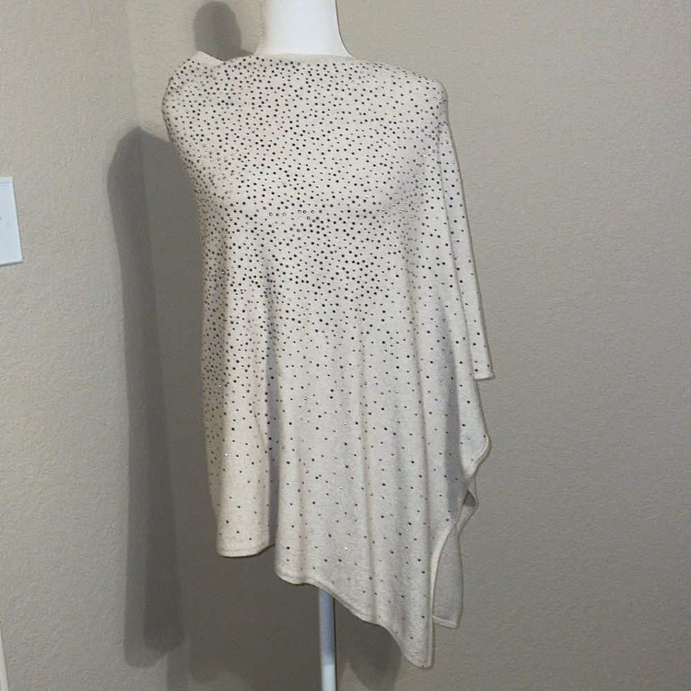 Soft Surroundings - sweater poncho with stones that shimmer. Asymmetrical.